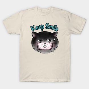 Keep smile black cat T-Shirt